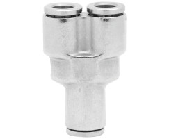Pneufit 10 geçmeli bağlantı, eşit olmayan rakor, Y, 8mm, 10mm