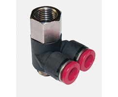 Pneufit C geçmeli bağlantı parçası, üst port branşman adaptörü, dirsek, G1/4, G1/4, 10mm