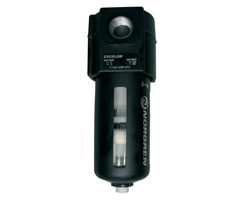 Excelon genel amaçlı filtre, G3/8, 40μm, otomatik tahliye, koruma ile