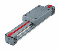 Lintra Plus milsiz silindir, makaralı kılavuz, 40 mm çap, 900 mm strok