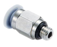 Pneufit M geçmeli bağlantı parçası, adaptör, düz, M6, 4mm