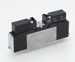 VS18 serisi geçmeli solenoid valf, 2x2/2, NC/NC, solenoid pilot / solenoid pilot