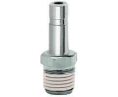 Pneufit 10 geçmeli bağlantı parçası, gövde adaptörü, düz, R3/8, 12 mm