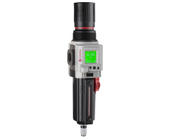 Excelon Plus filtre/regülatör, 1/2 PTF, 40μm, 0,3-10 bar, otomatik tahliye, entegre elektronik basınç sensörü