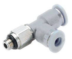Pneufit M geçmeli bağlantı parçası, yandan döner adaptör, T parça, M5, 4 mm