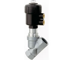 Pilot actuated angle seat valve, G1, 2/2, NC, air pilot / spring return