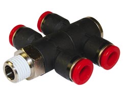 Pneufit C geçmeli bağlantı parçası, 2x üniversal adaptör, tişört, R3/8, 12 mm