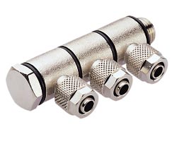 24 serisi geçmeli bağlantı, 3x banjo adaptörü, dirsek, G1/4, 6mm/4mm