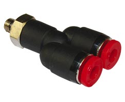Pneufit C geçmeli bağlantı parçası, döner adaptör, Y, G1/4, 6mm