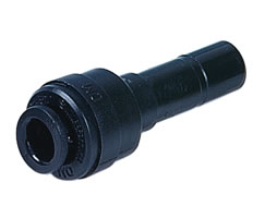 Pneufit D asetal geçmeli bağlantı parçası, gövde redüksiyonlu, düz, 10mm, 6mm