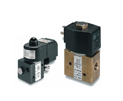 Doğrudan solenoidle çalıştırılan popet valf, 1/4 NPT, NAMUR, 3/2, NO, doğrudan solenoid / yay dönüşlü, solenoidsiz