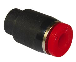 Pneufit C geçmeli bağlantı parçası, kapak (dişi fiş), düz, 6 mm