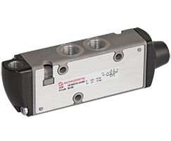 V61 serisi hat içi hava pilot valfi, G1/4, 5/2, hava pilotu / yay geri dönüşlü