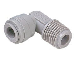 Pneufit D asetal geçmeli bağlantı parçası, adaptör, dirsek, 1/2 NPT, 1/2