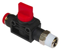 Pneufit C 3/2 kesme vanası, düz, R1/4, 8mm
