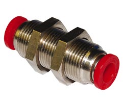 Pneufit C geçmeli bağlantı parçası, bölme rakoru, düz, 12 mm