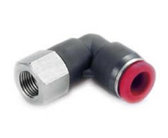 Pneufit C geçmeli bağlantı parçası, dişi döner adaptör, dirsek, R1/8, 4mm