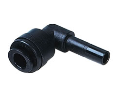 Pneufit D asetal geçmeli bağlantı parçası, gövde, dirsek, 8 mm, 10 mm