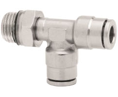 Pneufit 10 geçmeli bağlantı parçası, yandan döner adaptör, T parçası, G1/4, 6mm