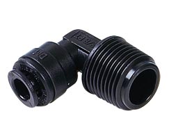 Pneufit D asetal geçmeli bağlantı parçası, adaptör, dirsek, R1/4, 6mm
