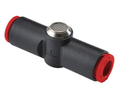Pneufit C hızlı egzoz valfi, filtreli, düz, 4 mm