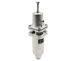 B54 Series stainless steel filter/regulator, 1/2 NPT, 40µm, 0.5-7 bar, automatic drain, without gauge