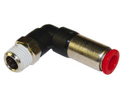 Pneufit C kendinden contalı bağlantı parçası, döner adaptör, dirsek, R1/8, 4mm