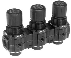Excelon genel amaçlı manifold basınç regülatörü, G1/4, 0,3-4 bar, göstergesiz
