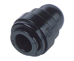 Pneufit D asetal geçmeli bağlantı parçası, kapak (dişi fiş), düz, 8 mm