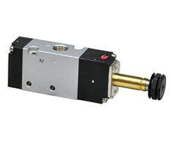 V51 serisi hat içi solenoid valf, G1/4, 3/2, NC, solenoid pilot / yay geri dönüşlü