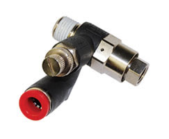 Pneufit C akış regülatörü ve pilot kontrolü, dirsek, R1/4, R1/8, 10mm