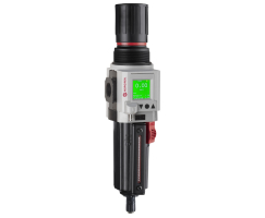 Excelon Plus filtre/regülatör, G1/2, 40 µm, 0,3-10 bar, otomatik tahliye, entegre elektronik basınç sensörü