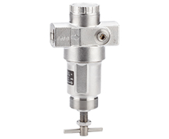 R22 Series stainless steel general purpose pressure regulator, 1/2 PTF, 0.4-10 bar, without gauge