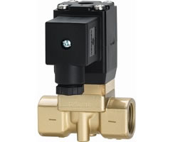Zorunlu kaldırmalı, doğrudan solenoidle çalıştırılan diyaframlı valf, 3/8 NPT, 2/2, NC, solenoid pilot / solenoid pilot