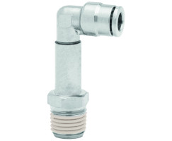 Pneufit 10 geçmeli bağlantı parçası, uzatılmış döner adaptör, dirsek, R1/8, 6mm
