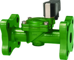 Dolaylı solenoidle çalıştırılan flanş valfi, 20 mm flanş, 2/2, NC, solenoid pilot / solenoid pilot, solenoidsiz