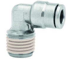 Pneufit 10 geçmeli bağlantı parçası, adaptör, dirsek, R1/4, 6mm
