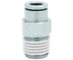Pneufit 10 geçmeli bağlantı parçası, adaptör, düz, R1/2, 12mm