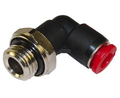 Pneufit C geçmeli bağlantı parçası, döner adaptör, dirsek, G1/8, 6mm