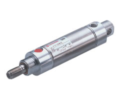 Yuvarlak hatlı tek etkili silindir, yan port, dişli uç, 40 mm çap, 40 mm strok