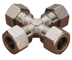 43 serisi sıkıştırma bağlantı parçaları dış somun, konnektör, çapraz, 8mm