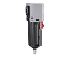 Excelon Plus genel amaçlı filtre, 1/2 PTF, 40μm, otomatik tahliye, korumalı
