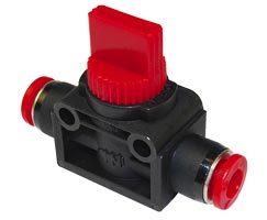 Pneufit C 3/2 kesme vanası, düz, 6mm