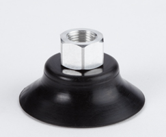 Düz vakum kabı, 40 mm O/D, G1/8, nitril kauçuk