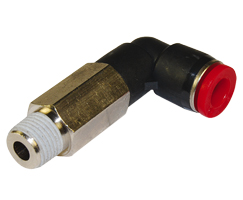 Pneufit C geçmeli bağlantı parçası, uzatılmış döner adaptör, dirsek, R3/8, 6mm
