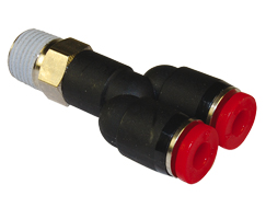 Pneufit C geçmeli bağlantı parçası, döner adaptör, Y, R1/8, 8mm